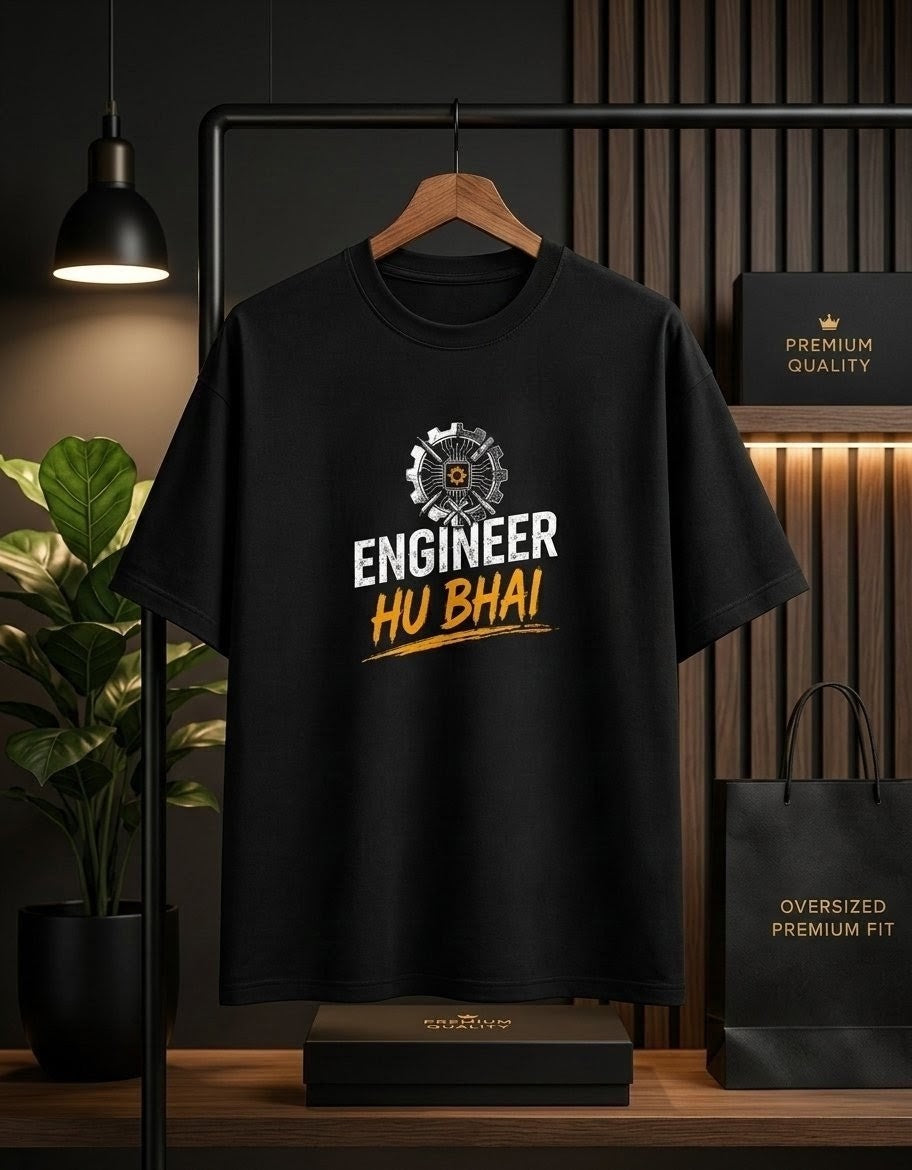Engineer Hu Bhai Oversized Unisex Cotton T-Shirt