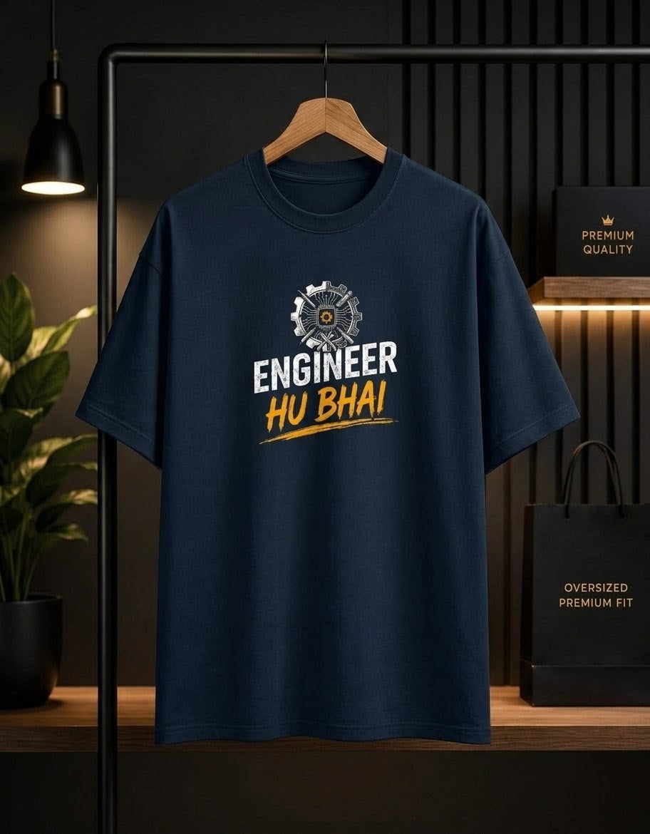 Engineer Hu Bhai Oversized Unisex Cotton T-Shirt
