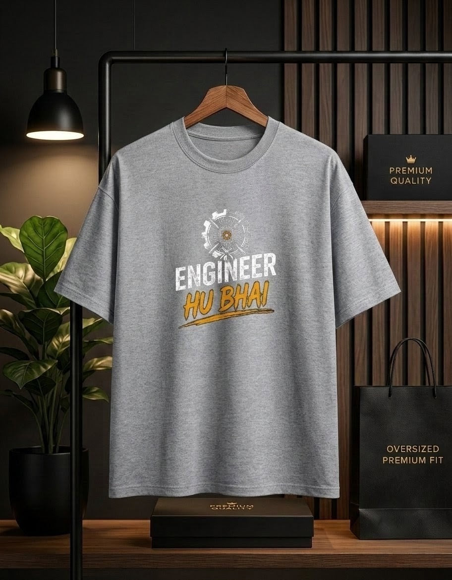 Engineer Hu Bhai Oversized Unisex Cotton T-Shirt