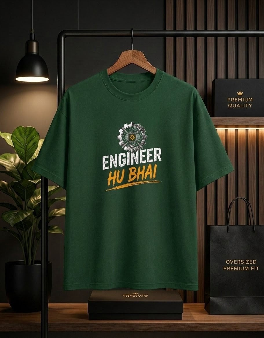 Engineer Hu Bhai Oversized Unisex Cotton T-Shirt