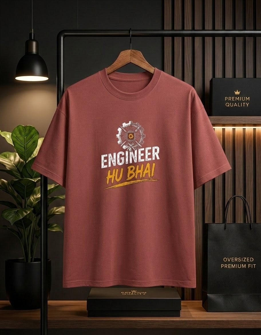 Engineer Hu Bhai Oversized Unisex Cotton T-Shirt