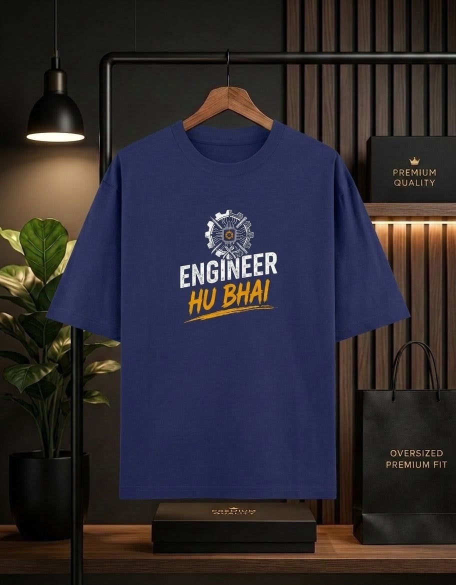 Engineer Hu Bhai Oversized Unisex Cotton T-Shirt