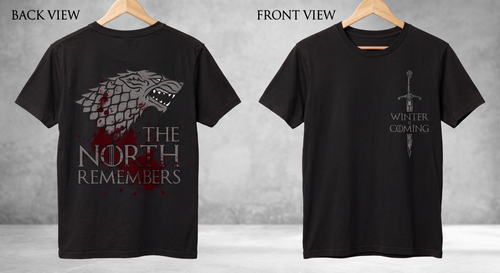 Game of Thrones The North Remembers Graphic T-Shirt | House Stark Premium Cotton Unisex Tee