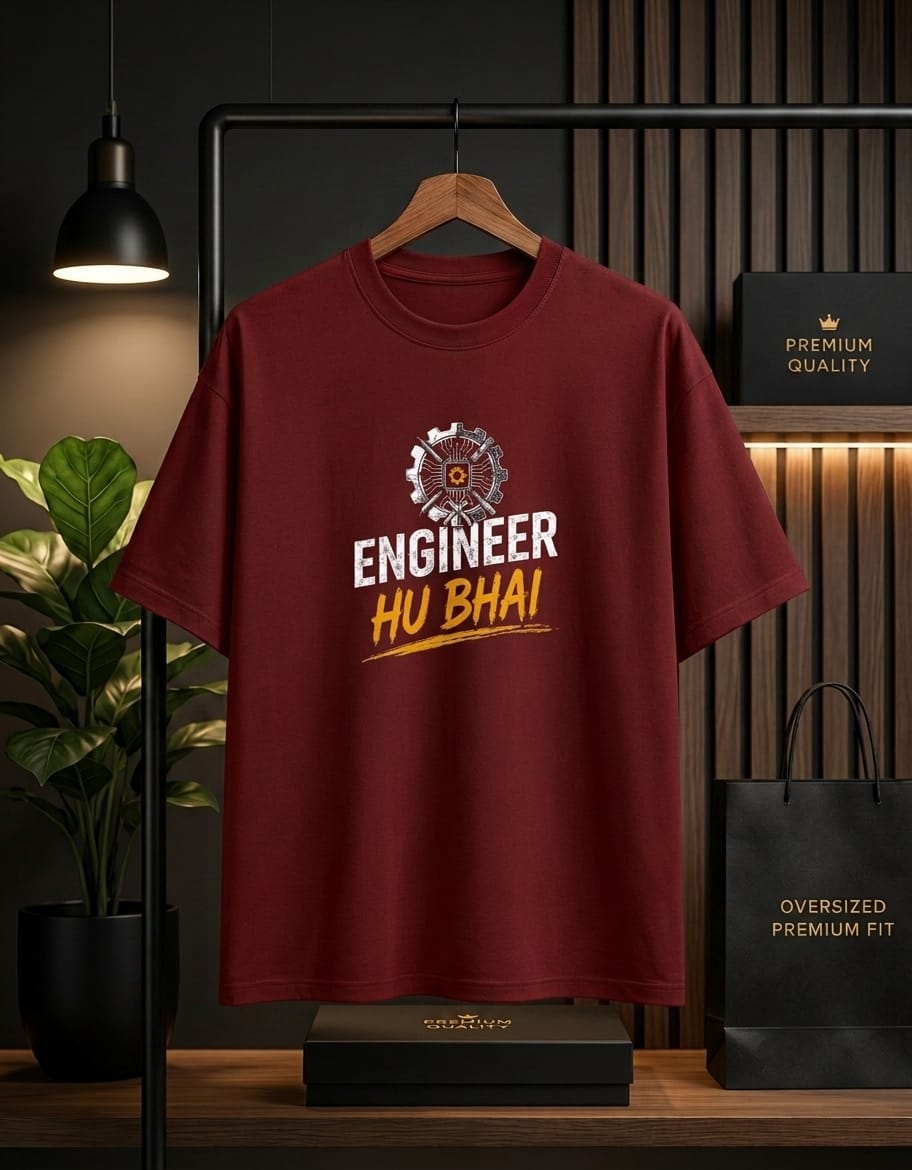 Engineer Hu Bhai Oversized Unisex Cotton T-Shirt
