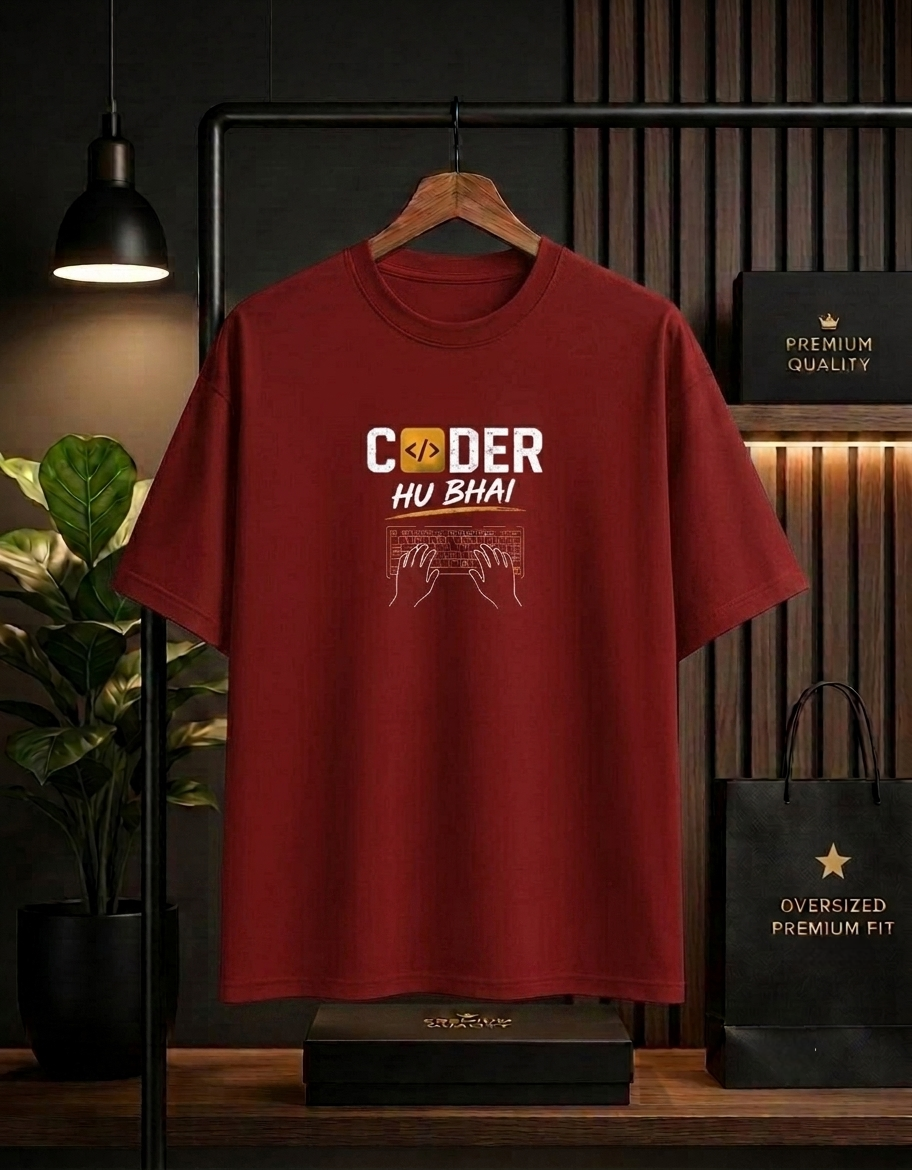 Coder Hu Bhai Oversized Unisex T-Shirt