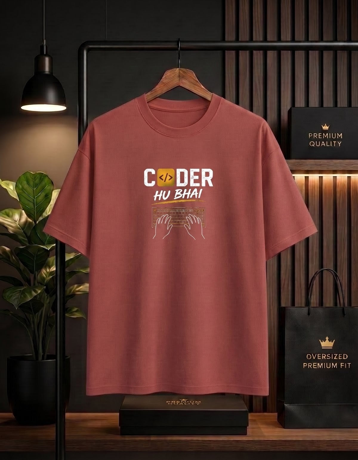 Coder Hu Bhai Oversized Unisex T-Shirt