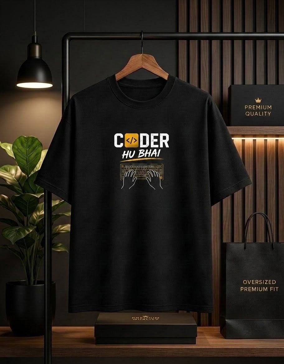 Coder Hu Bhai Oversized Unisex T-Shirt
