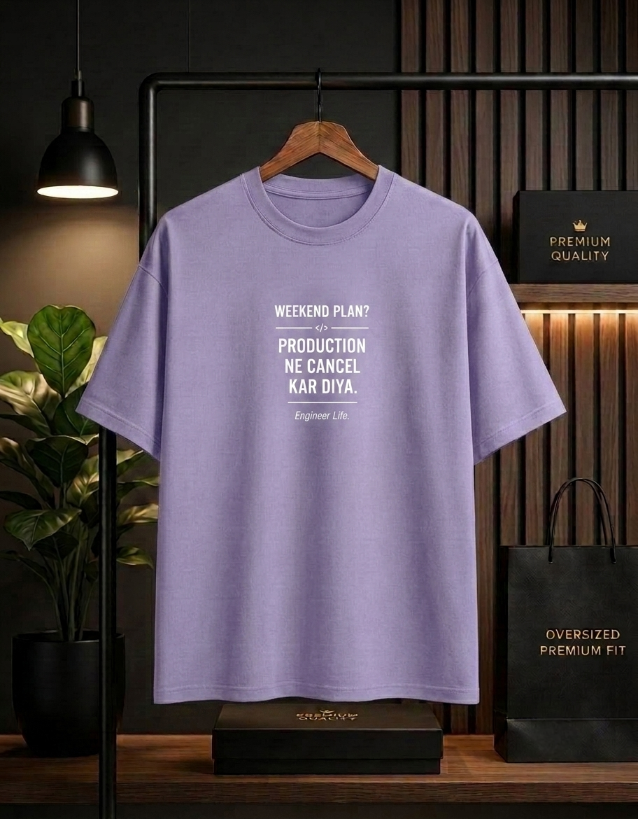 The Weekend Shift Oversized Unisex Cotton Tee