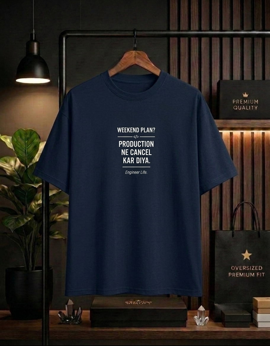 The Weekend Shift Oversized Unisex Cotton Tee