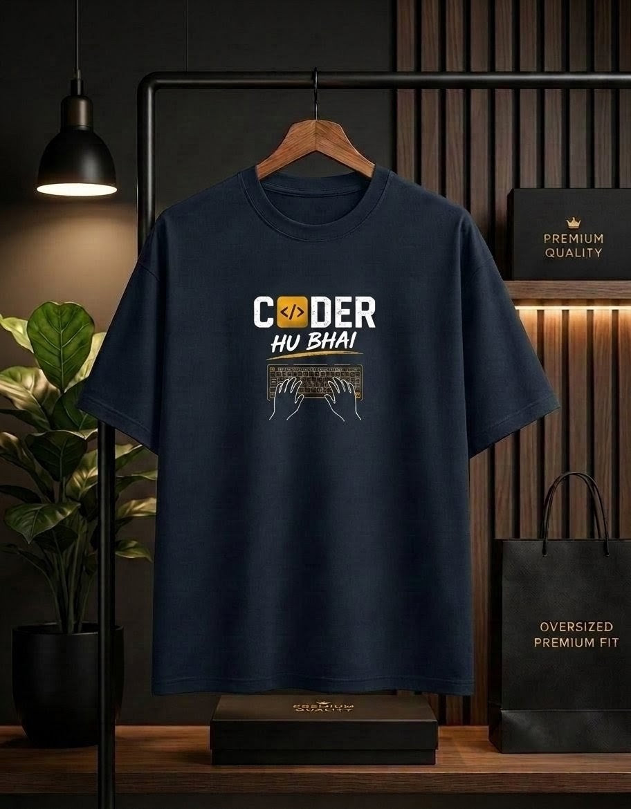 Coder Hu Bhai Oversized Unisex T-Shirt