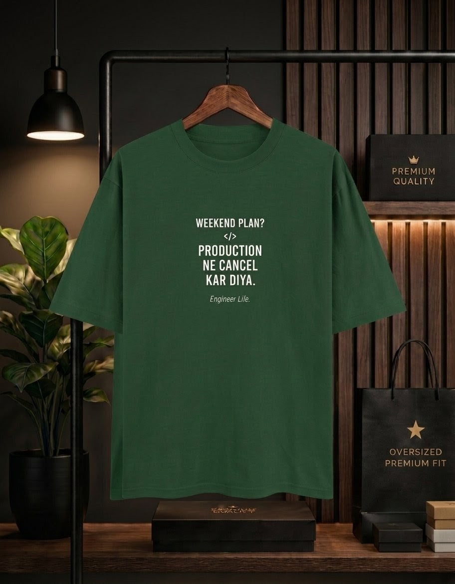 The Weekend Shift Oversized Unisex Cotton Tee