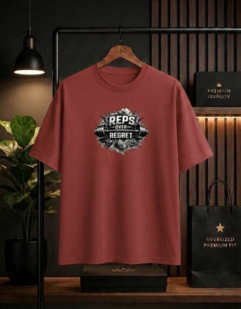 Reps Over Regret Oversized Unisex T-Shirt