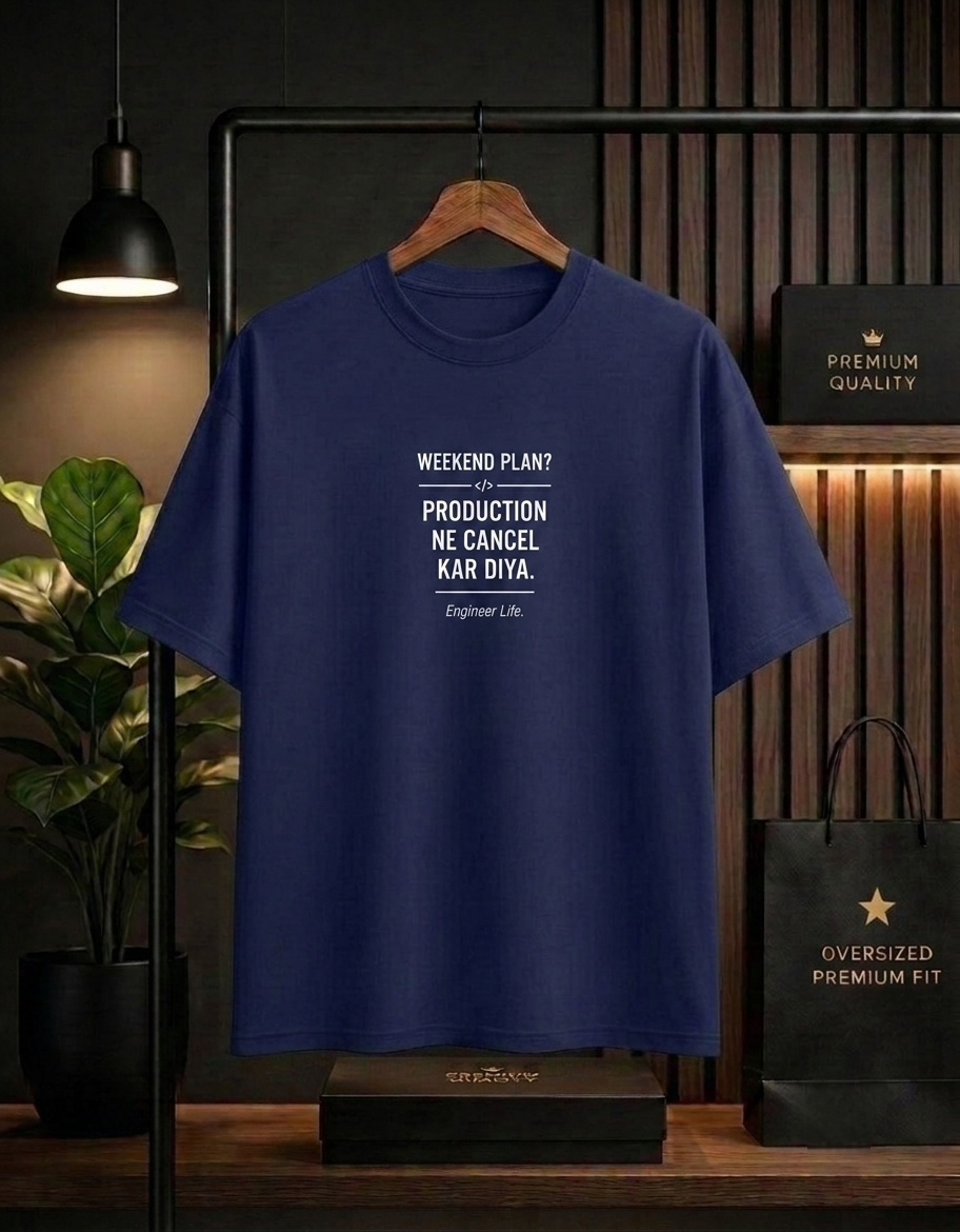 The Weekend Shift Oversized Unisex Cotton Tee